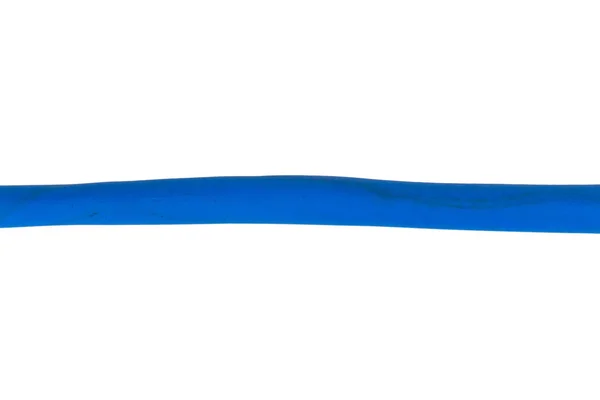 Plastik Çizgi Rengi Mavi Beyaz Arkaplanda Izole Edilmiş — Stok fotoğraf