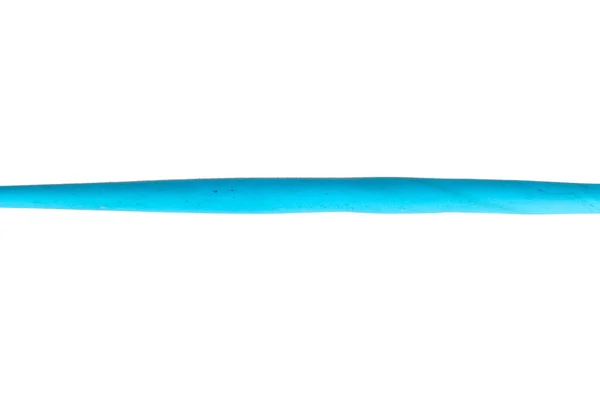 Plasticine Linje Färg Blå Isolerad Vit Bakgrund — Stockfoto
