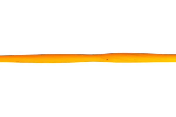 白地に隔離されたプラスチックラインカラーオレンジ — ストック写真