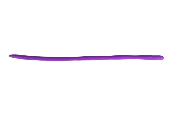 Línea Plastilina Color Púrpura Aislado Sobre Fondo Blanco —  Fotos de Stock