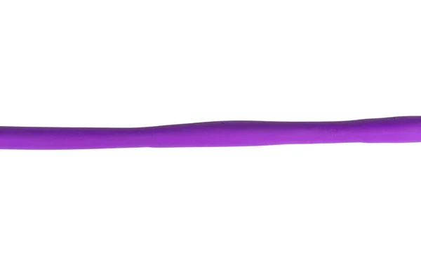 Цвет Пластилиновой Линии Фиолетовый Изолирован Белом Фоне — стоковое фото