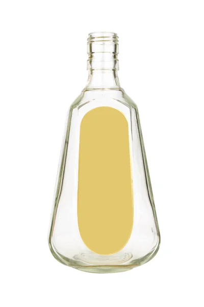 Botella Licor Vacío Aislado Sobre Fondo Blanco —  Fotos de Stock