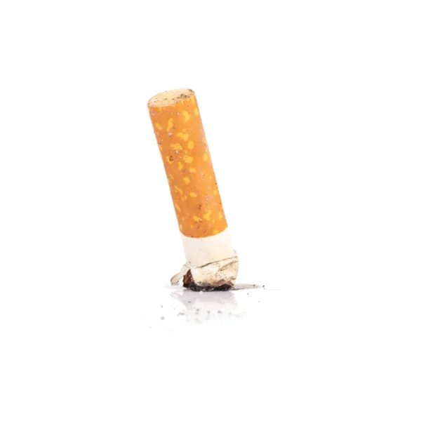 Stock image cigarette butts isolated on white background.