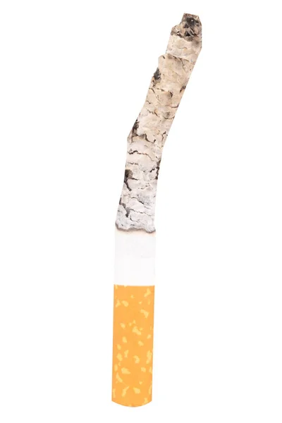 Cigareta Izolované Bílém Pozadí — Stock fotografie