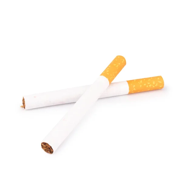 Stapel Van Sigaretten Geïsoleerd Witte Achtergrond — Stockfoto