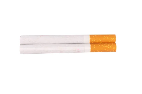 Hromadu Cigaret Izolovaných Bílém Pozadí — Stock fotografie