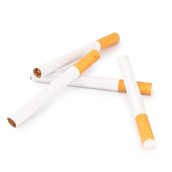 Pile Cigarettes Isolated White Background — Stock Photo, Image