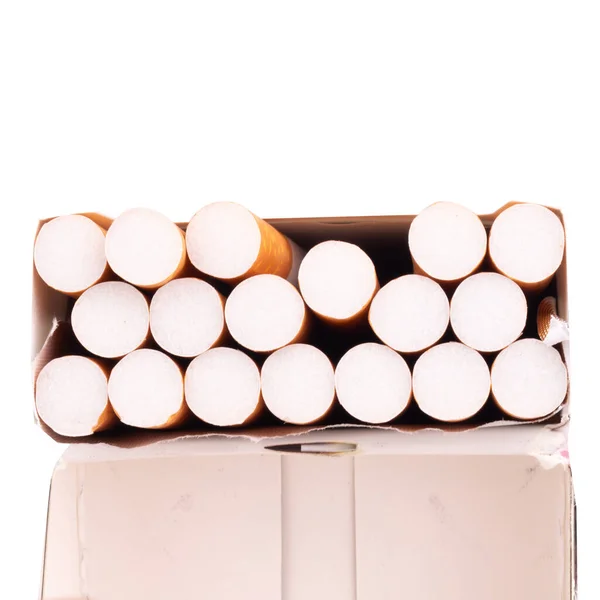 Cigarettacsomagolás Rák Veszély Szűrő — Stock Fotó