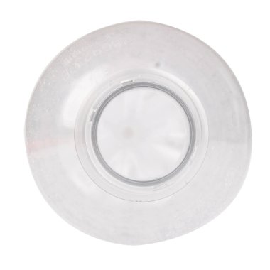 Beyaz arka planda izole edilmiş şişe boş plastik.