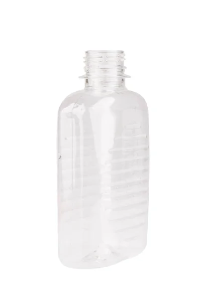 Botella Aislada Sobre Fondo Blanco Plástico Vacío — Foto de Stock