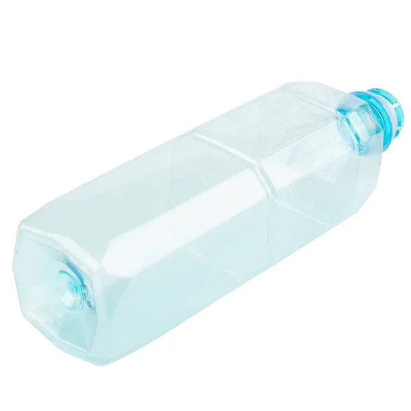 Pusta Plastikowa Butelka Izolowana Białym Tle — Zdjęcie stockowe