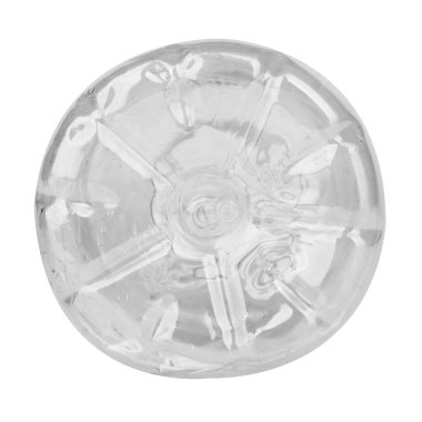 Beyaz arkaplan görünümünde izole şişe üst alt.