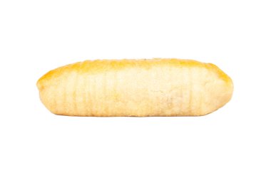 ekmek beyaz arkaplanda izole edildi.