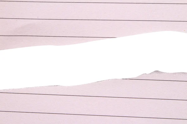 Χαρτί Σπασμένο Απομονωμένο Λευκό Φόντο — Φωτογραφία Αρχείου
