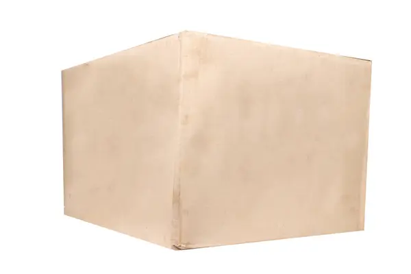 Коробка Коричнева Відкрита Ізольована Білому Тлі — стокове фото