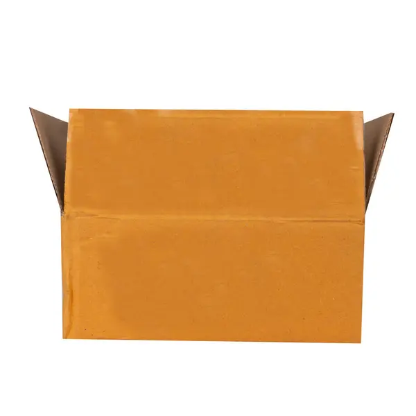 Kutu Kahverengi Açık Beyaz Arkaplanda Izole — Stok fotoğraf