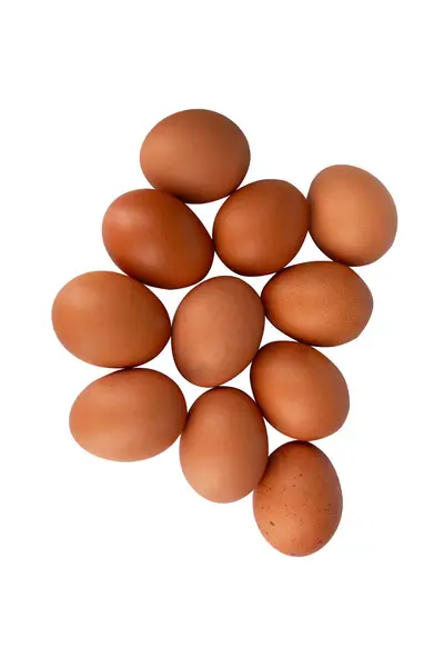 Huevos Muchos Primer Plano Aislado Sobre Fondo Blanco —  Fotos de Stock