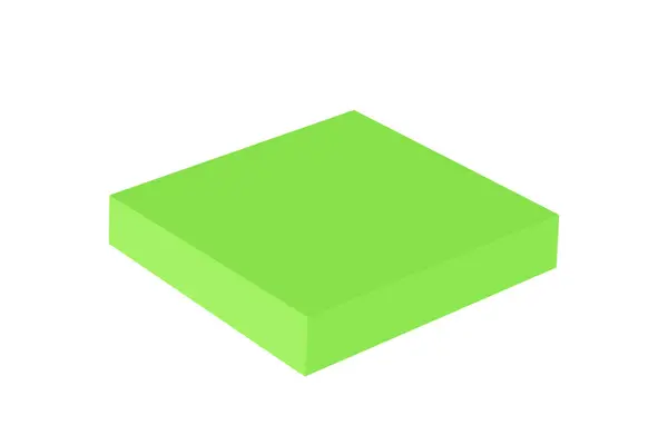 白い背景に隔離された箱の緑のモックアップ — ストック写真
