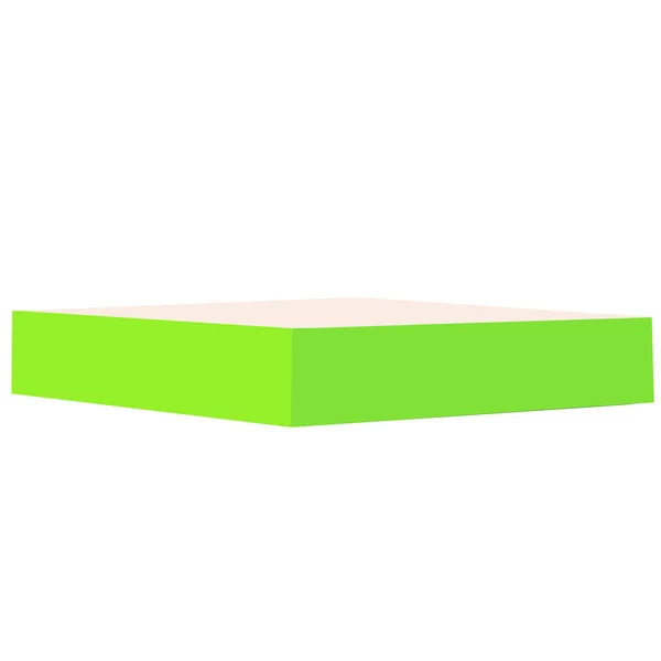 Box Zelená Mockup Izolované Bílém Pozadí — Stock fotografie