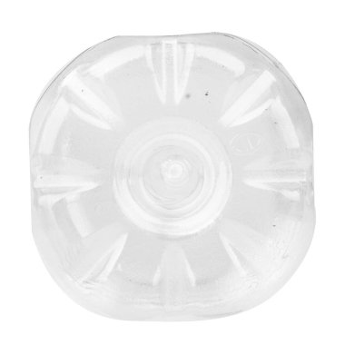 Beyaz arkaplanda izole edilmiş plastik şişe.