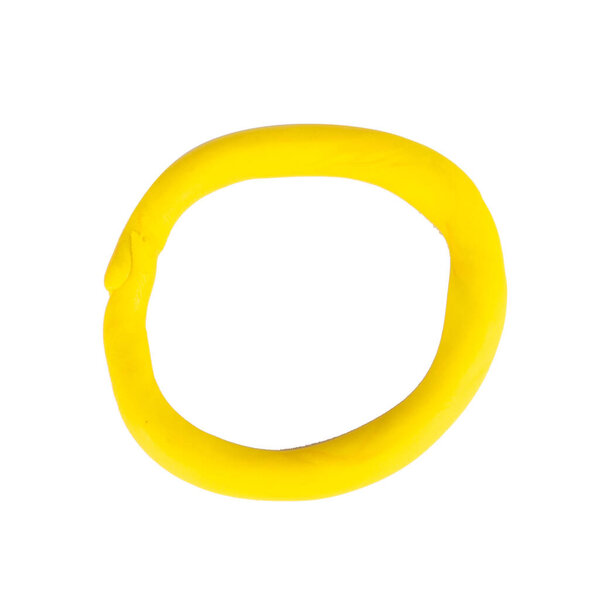 circle plasticine isolated on white background.