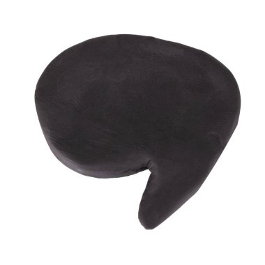 beyaz arkaplanda siyah izole edilmiş plastik mesaj çizgi filmi.