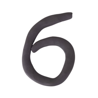 Beyaz arkaplanda plastiğin sayısı izole edildi.