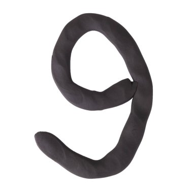 Beyaz arkaplanda plastiğin sayısı izole edildi.