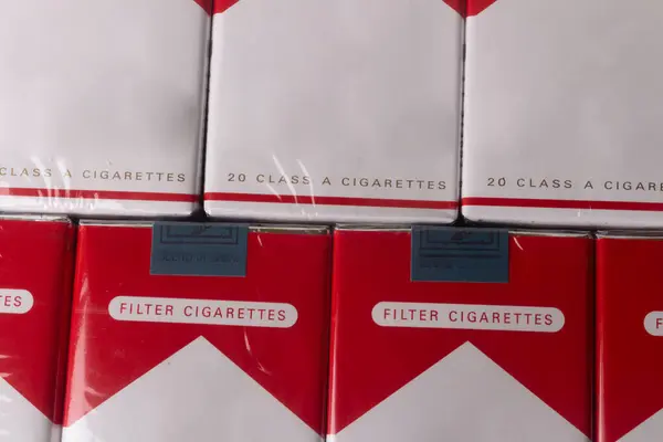 香烟盒质感包装产品尼古丁 — 图库照片