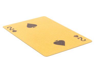 Kumar kartı 2 beyaz arkaplanda izole edildi.