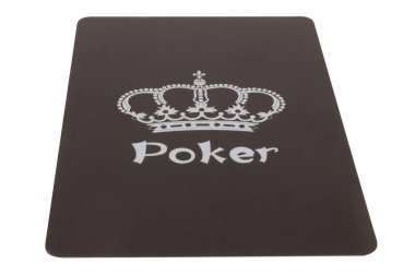 Poker kartı beyaz arkaplanda izole edildi.