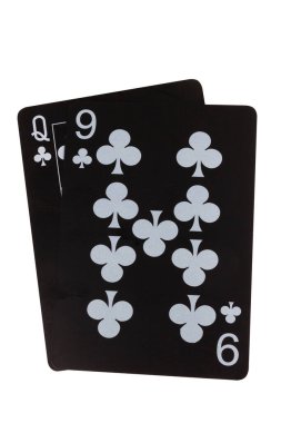 card black game deck point nine club queen nine. clipart