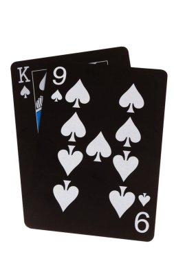 kart siyah oyun güvertesi nokta dokuz maça kral dokuz.