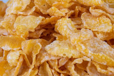 Mısır gevreği sütü yakın yiyecek.