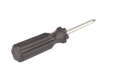 tornavida rengi beyaz arkaplanda siyah izole edildi.