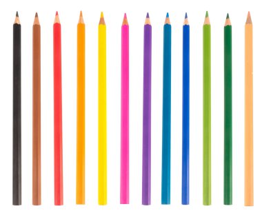 Beyaz arkaplanda izole edilmiş renkli pembe kalem..