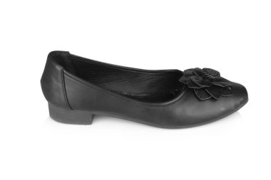 beyaz arkaplanda izole edilmiş ayakkabı rengi kadın işi.