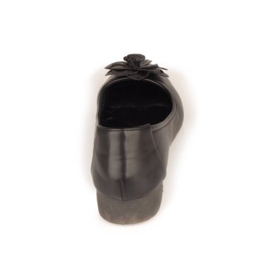 beyaz arkaplanda izole edilmiş ayakkabı rengi kadın işi.