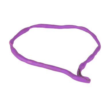 Plastik turuncu mesaj kutusu beyaz arkaplanda izole edildi.