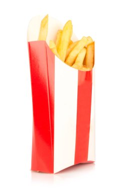 French Fries Box fastfood potato. clipart