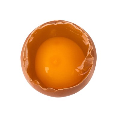 Beyaz arka plan üzerinde izole yumurta tavuk.