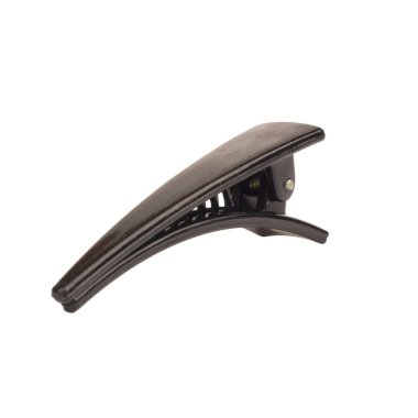 Siyah saç tokası beyaz arka plan üzerinde izole.