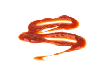 Kırmızı domates sosu, ketçap lekeleri ve lekeler..