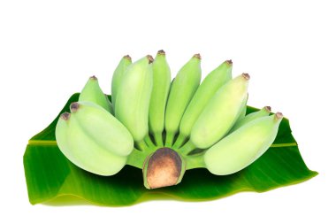 Muz tarağı yeşili beyaz arkaplanda izole.