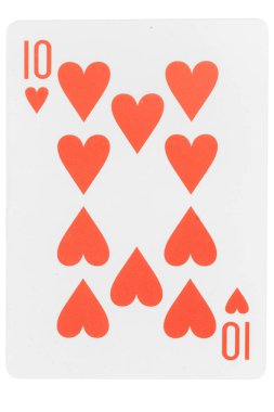 Kart dokuz beyaz arka planda izole edilmiş.