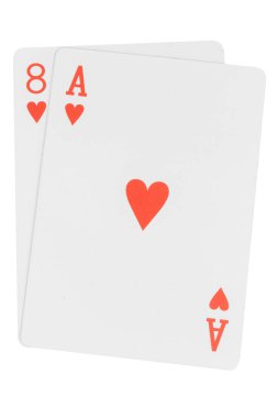 Kart dokuz beyaz arka planda izole edilmiş.