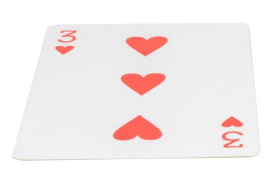 Kart dokuz beyaz arka planda izole edilmiş.