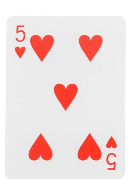 Kart dokuz beyaz arka planda izole edilmiş.