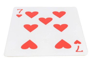 Kart dokuz beyaz arka planda izole edilmiş.