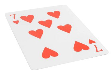 Kart dokuz beyaz arka planda izole edilmiş.